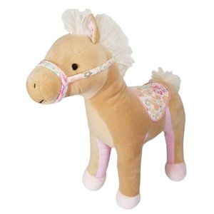 Maison Chic 13” Horse Doll Security Lovey floral plush QD066.  Approximately 13